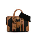 Gucci Mini GG Canvas Web Bauletto Top Handle Bag