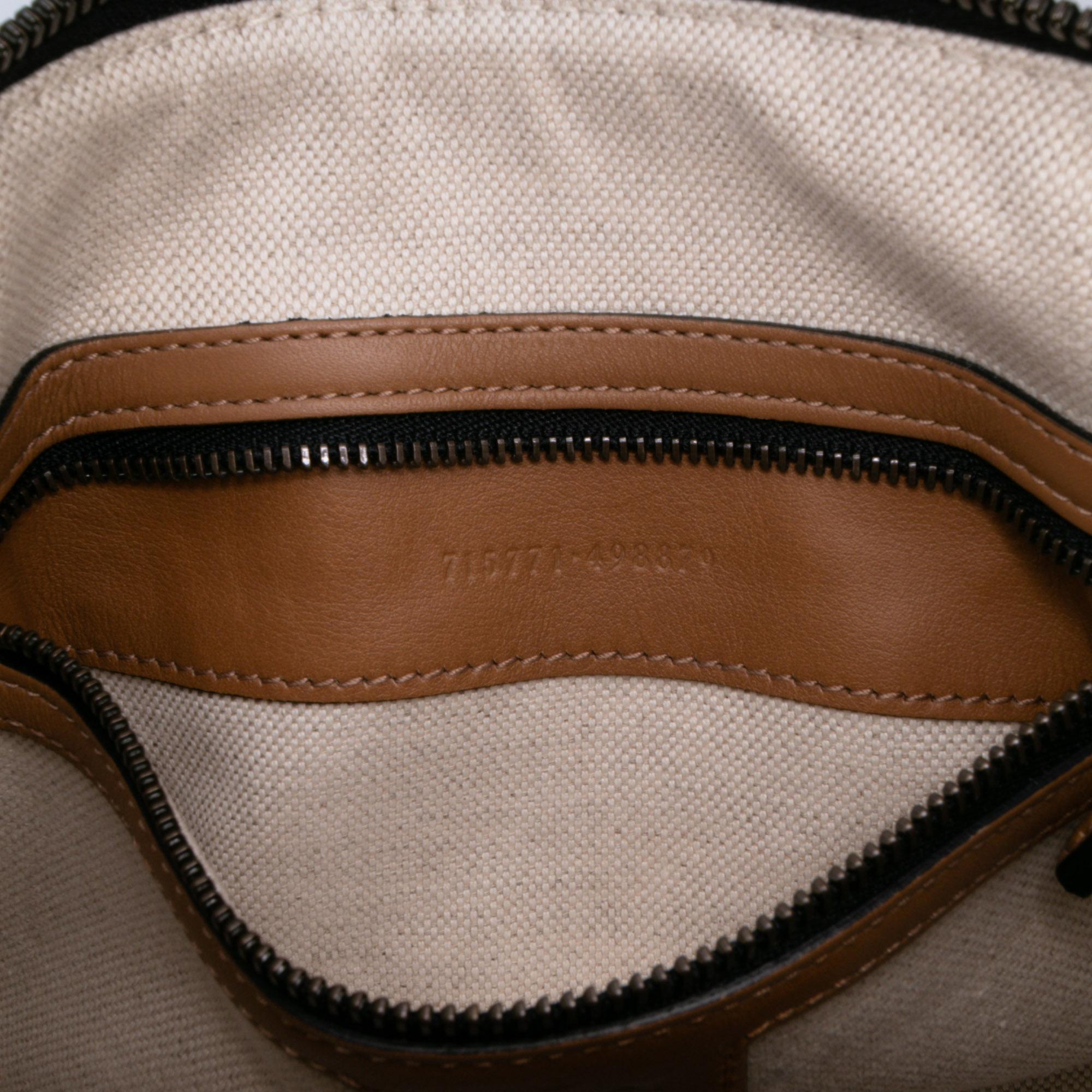 Gucci Mini GG Canvas Web Bauletto Top Handle Bag