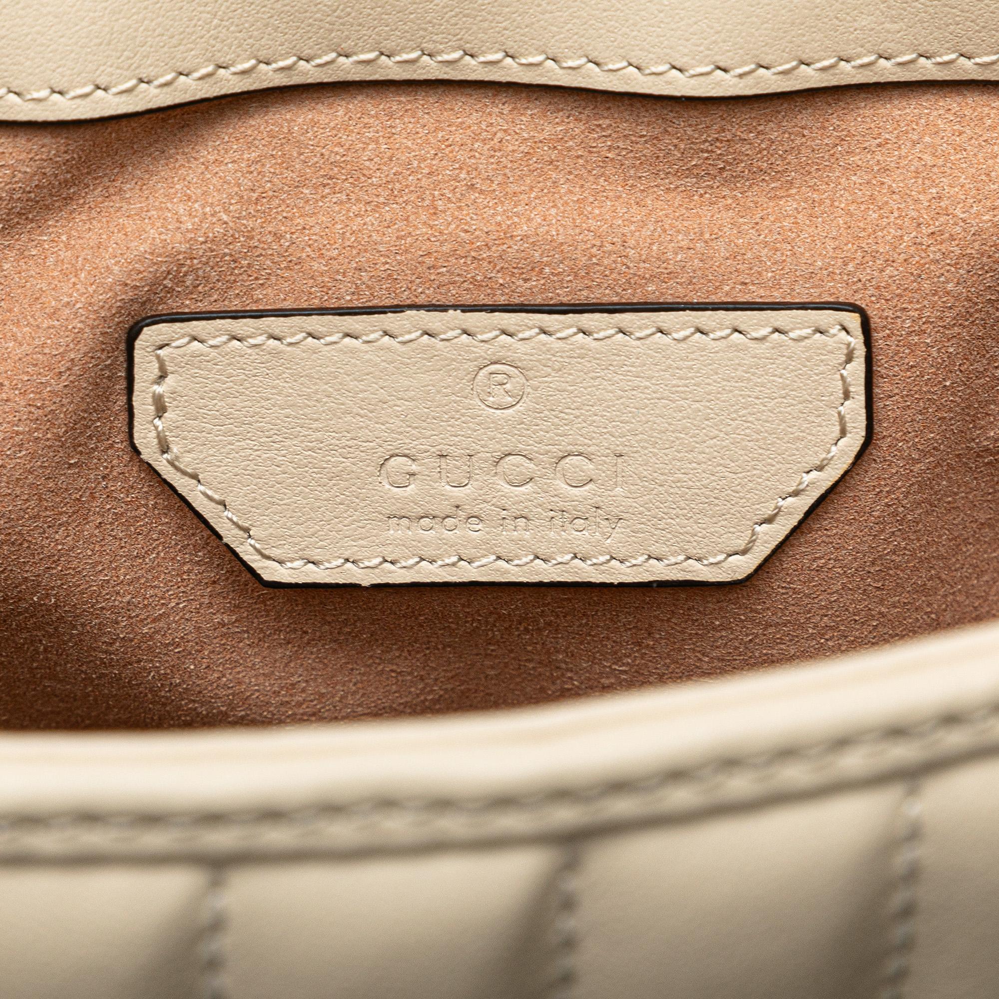 Gucci Mini GG Marmont Aria Matelasse Top Handle Bag (SHG-qPhLbm)