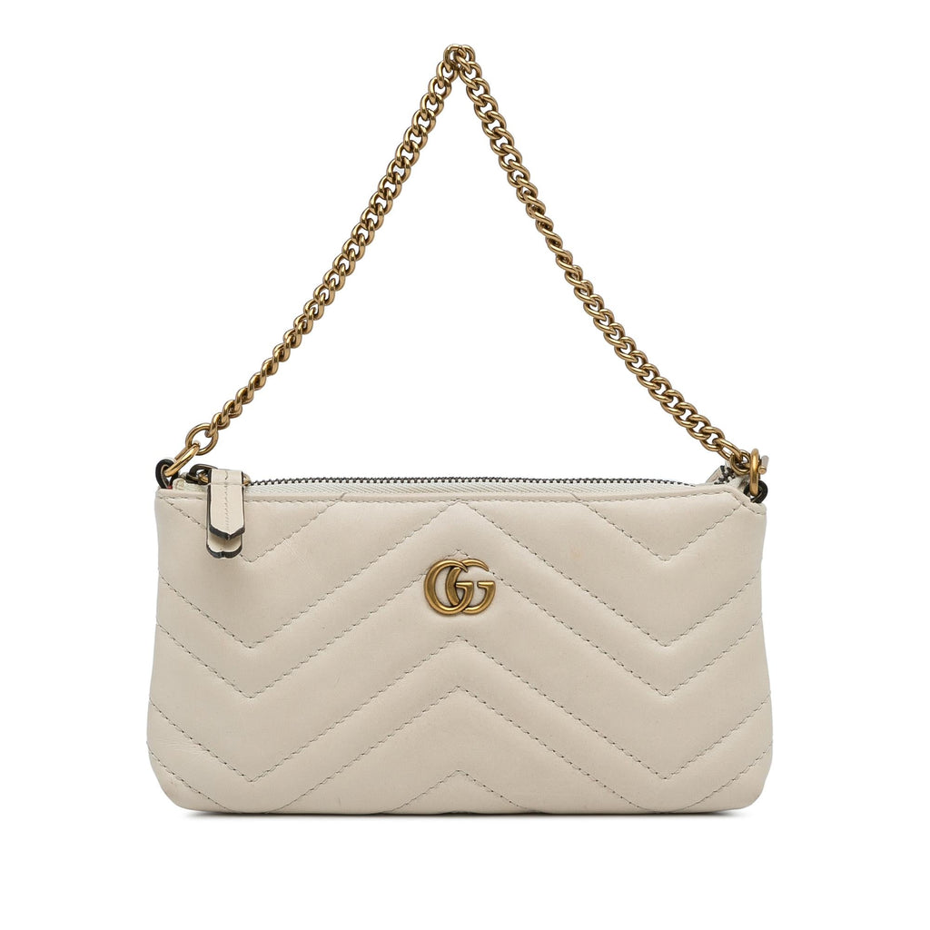 Gucci Mini GG Marmont Chain Baguette (SHG-Rla7Nz)