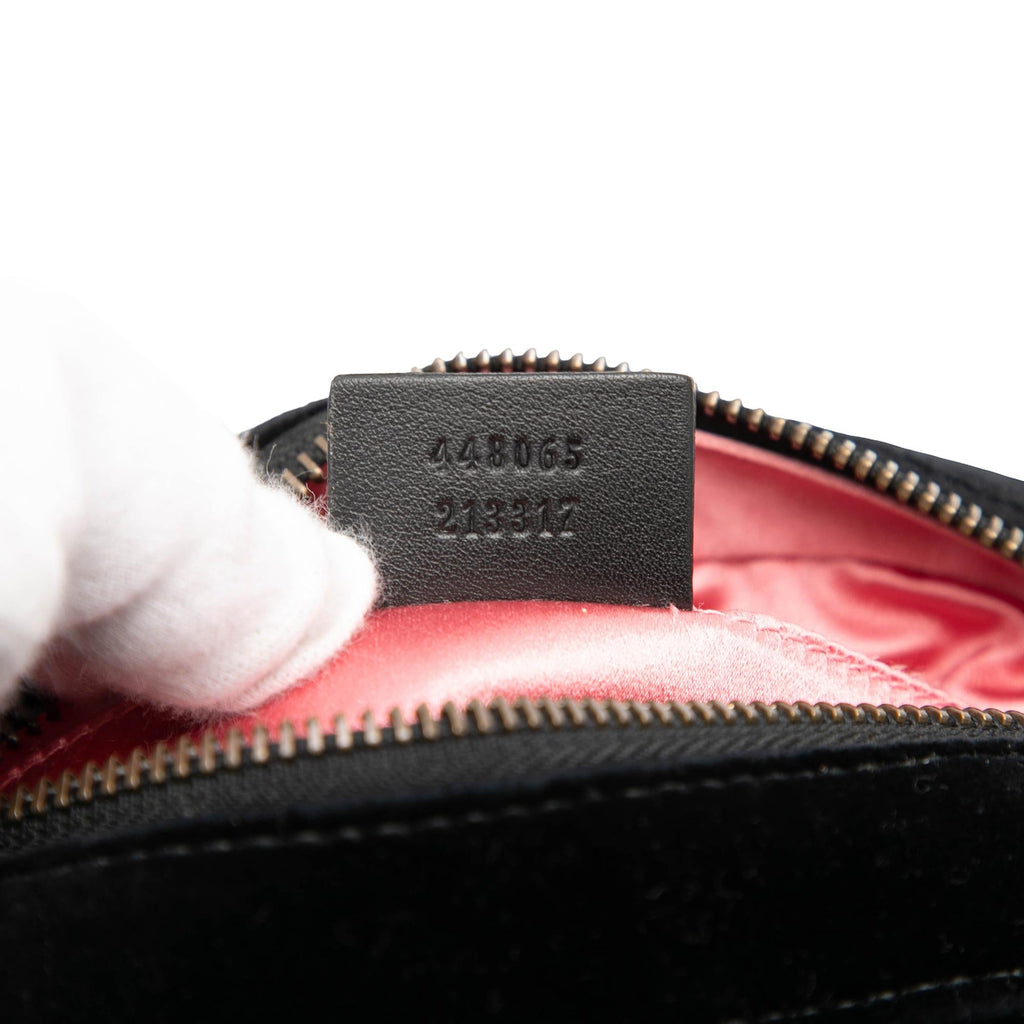 Gucci Mini GG Marmont Crystal Embellished Matelasse Velvet Crossbody