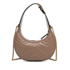 Gucci Mini GG Marmont Half Moon Bag (SHG-IhG8D5)