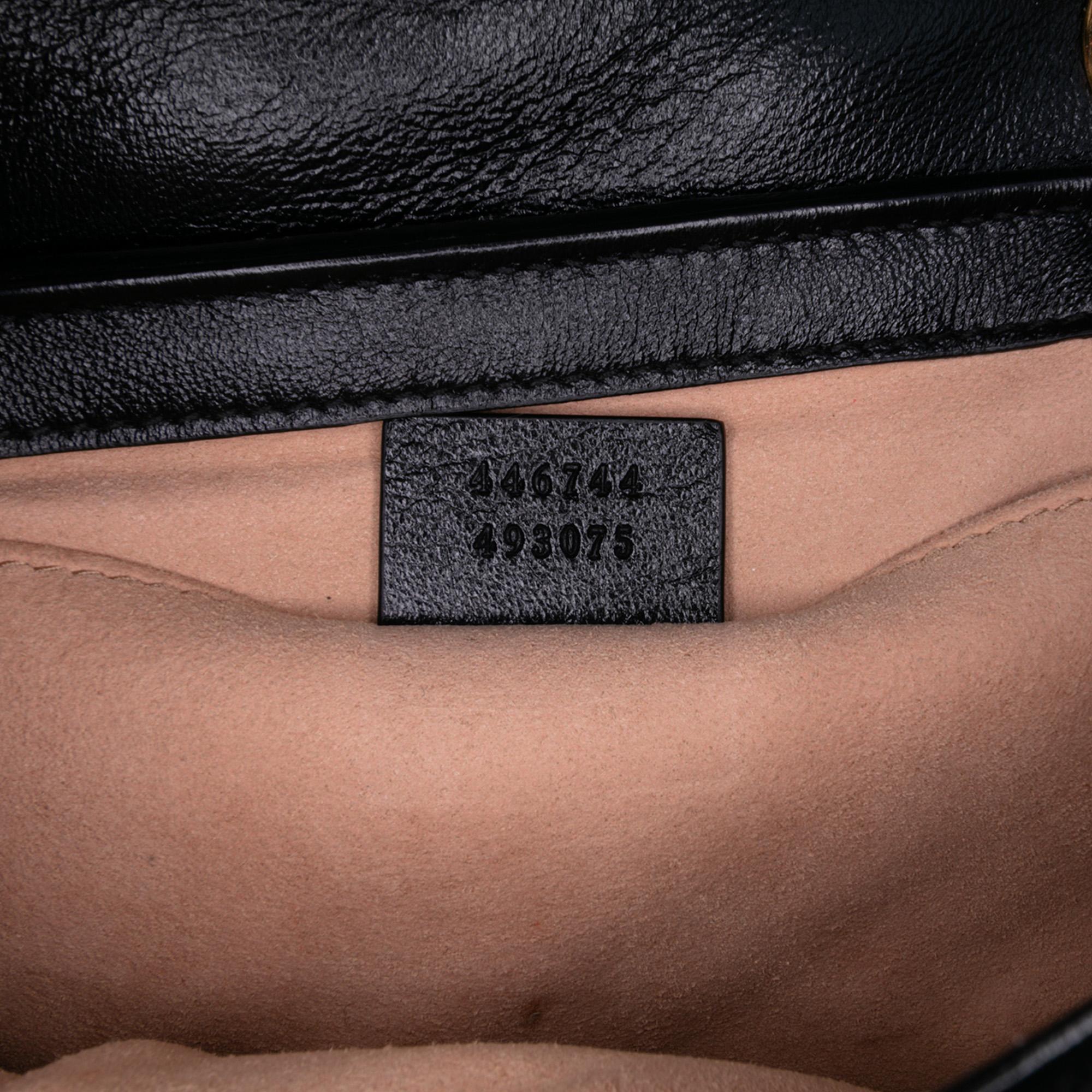 Gucci Mini GG Marmont Matelasse Canvas Flap Crossbody
