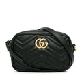 Gucci Mini GG Marmont Matelasse Crossbody Bag (SHG-FuNYR9)