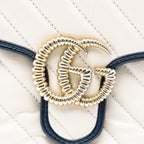 Gucci Mini GG Marmont Matelasse Diagonal Leather Torchon Top Handle Bag