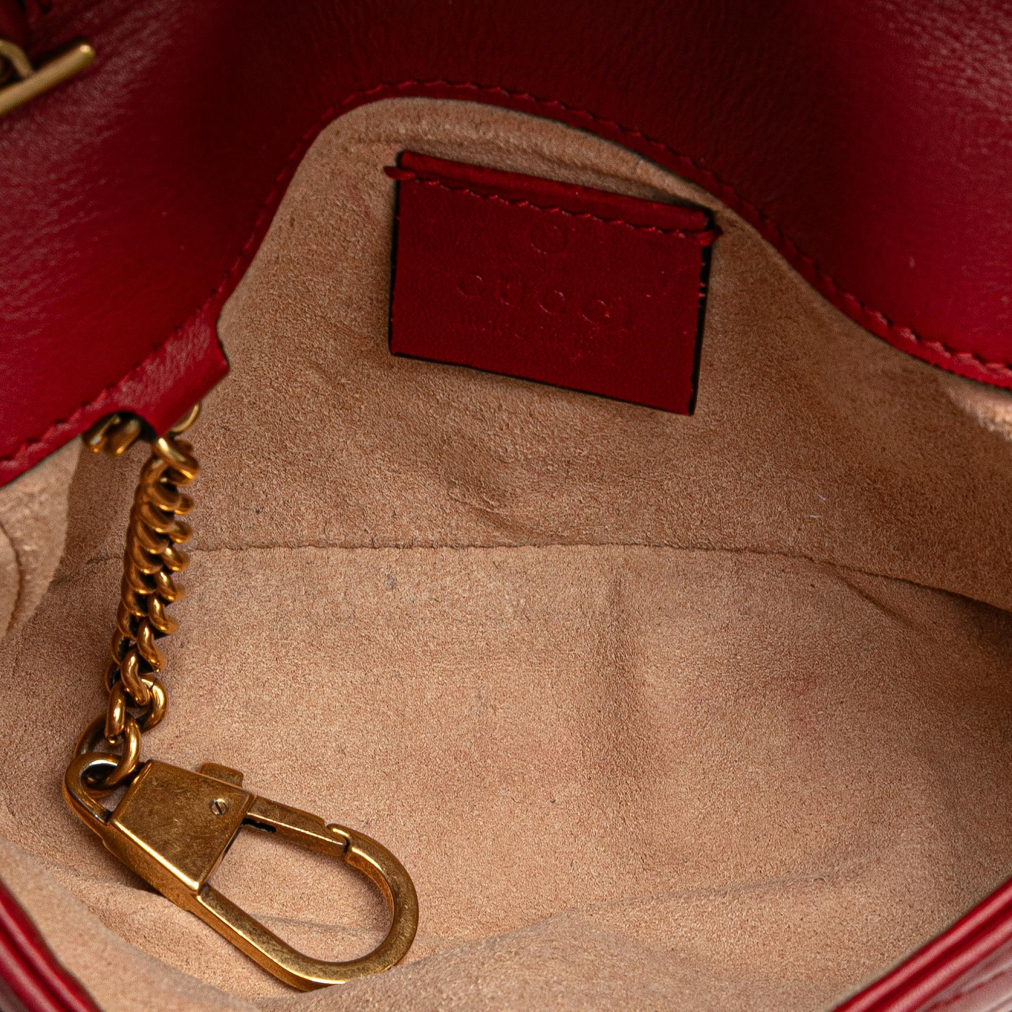 Gucci Mini GG Marmont Matelasse Leather Flap Crossbody