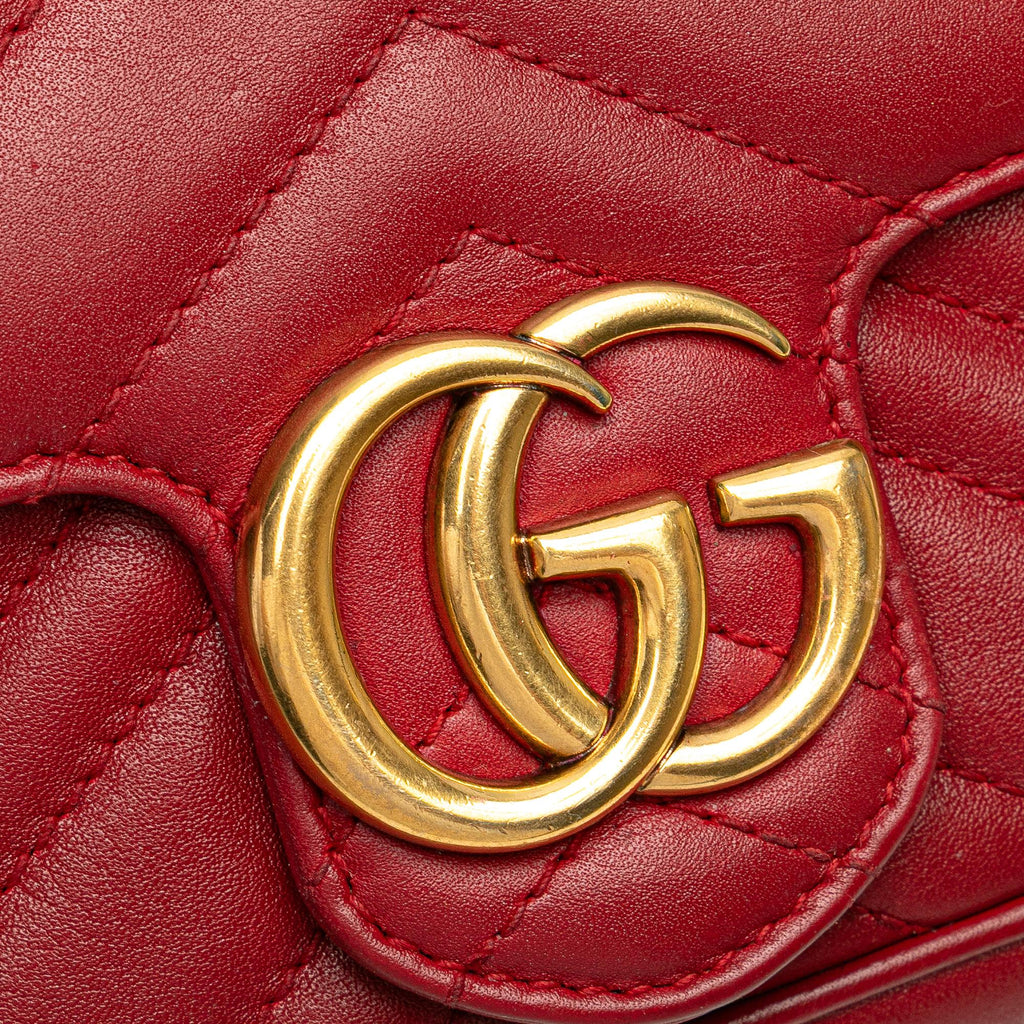 Gucci Mini GG Marmont Matelasse Leather Flap Crossbody