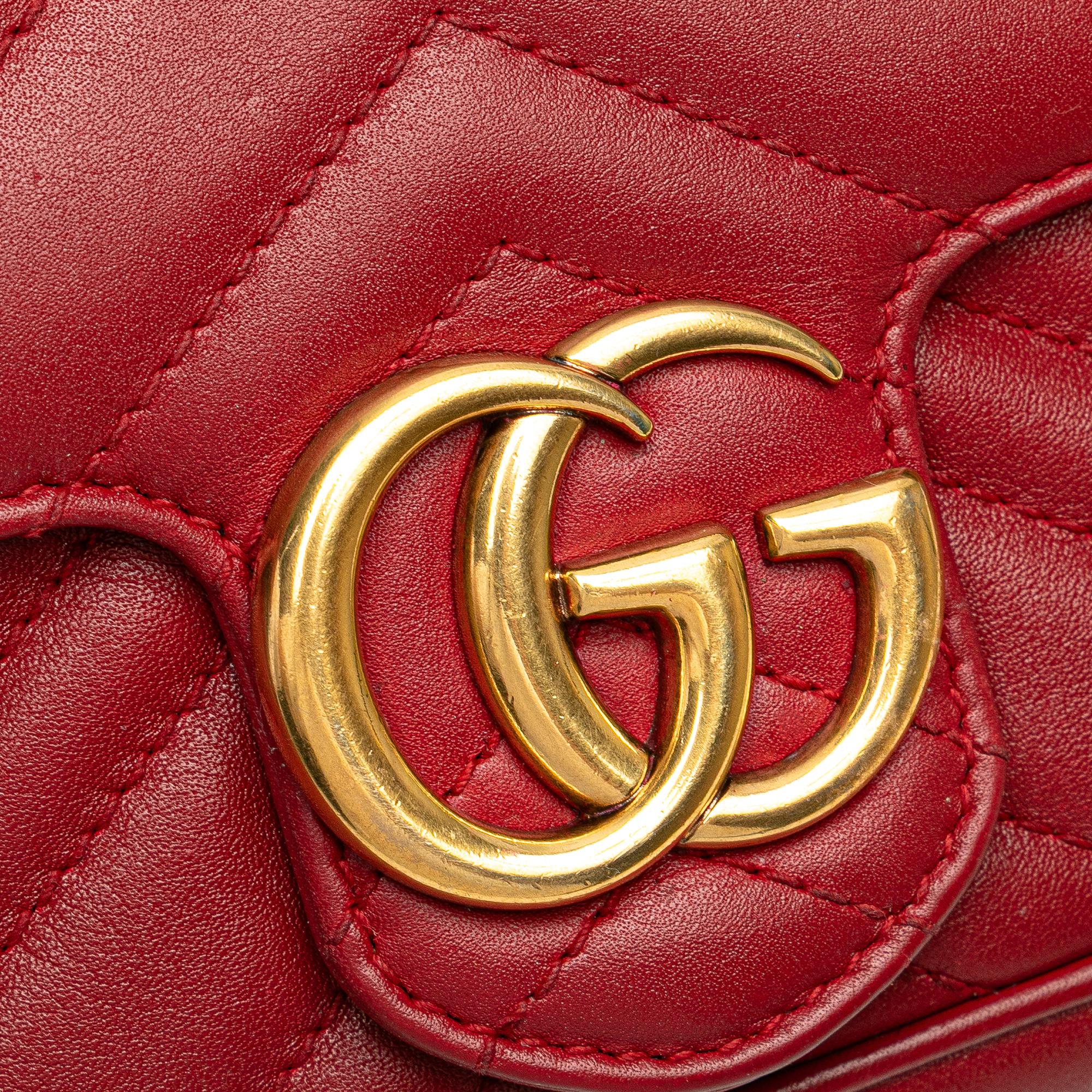 Gucci Mini GG Marmont Matelasse Leather Flap Crossbody