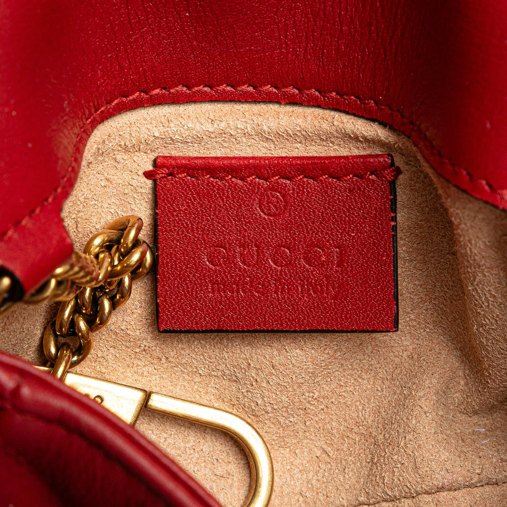 Gucci Mini GG Marmont Matelasse Leather Flap Crossbody