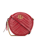 Gucci Mini GG Marmont Matelasse Leather Round Crossbody
