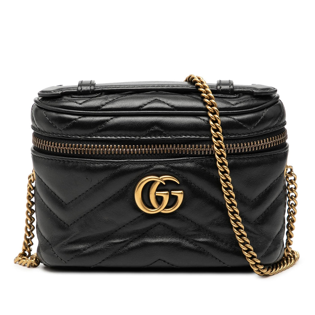 Gucci Mini GG Marmont Matelasse Leather Top Handle