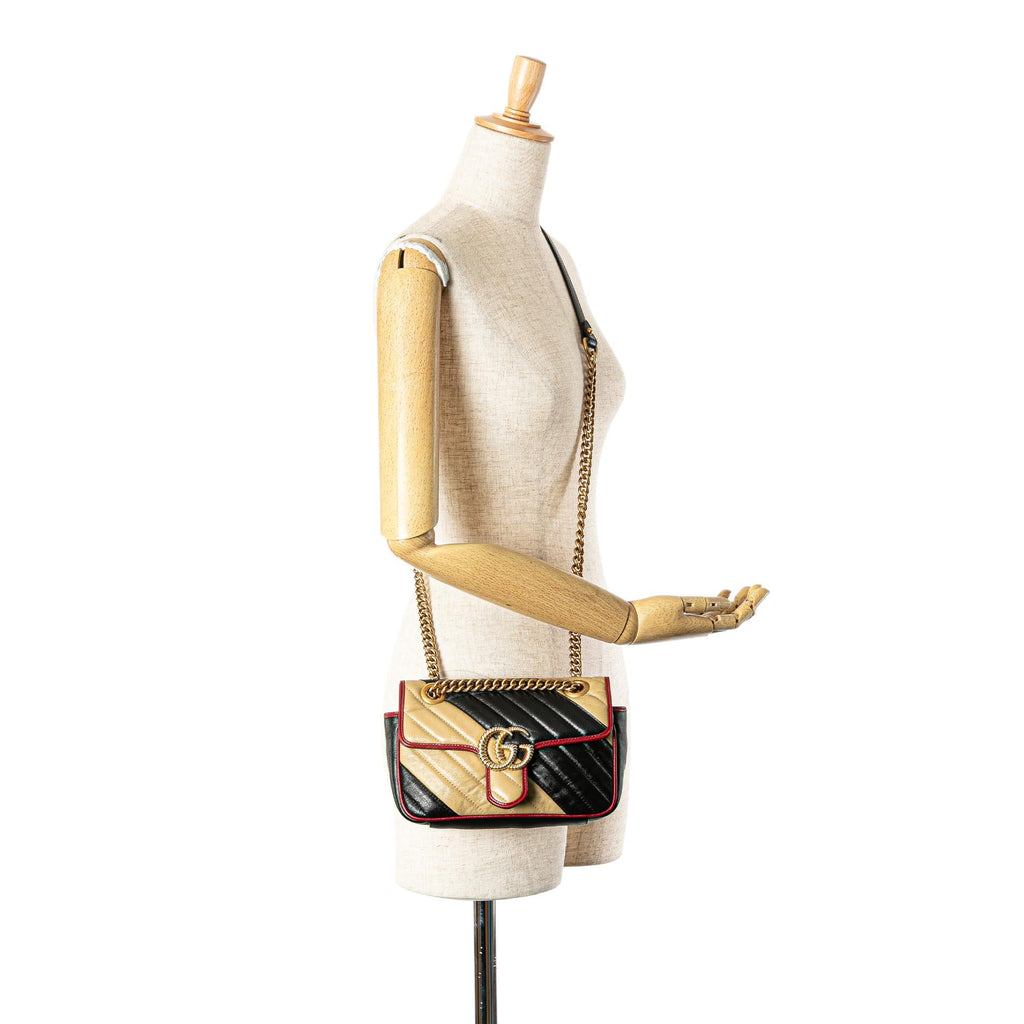 Gucci Mini GG Marmont Matelasse Leather Torchon Flap Crossbody