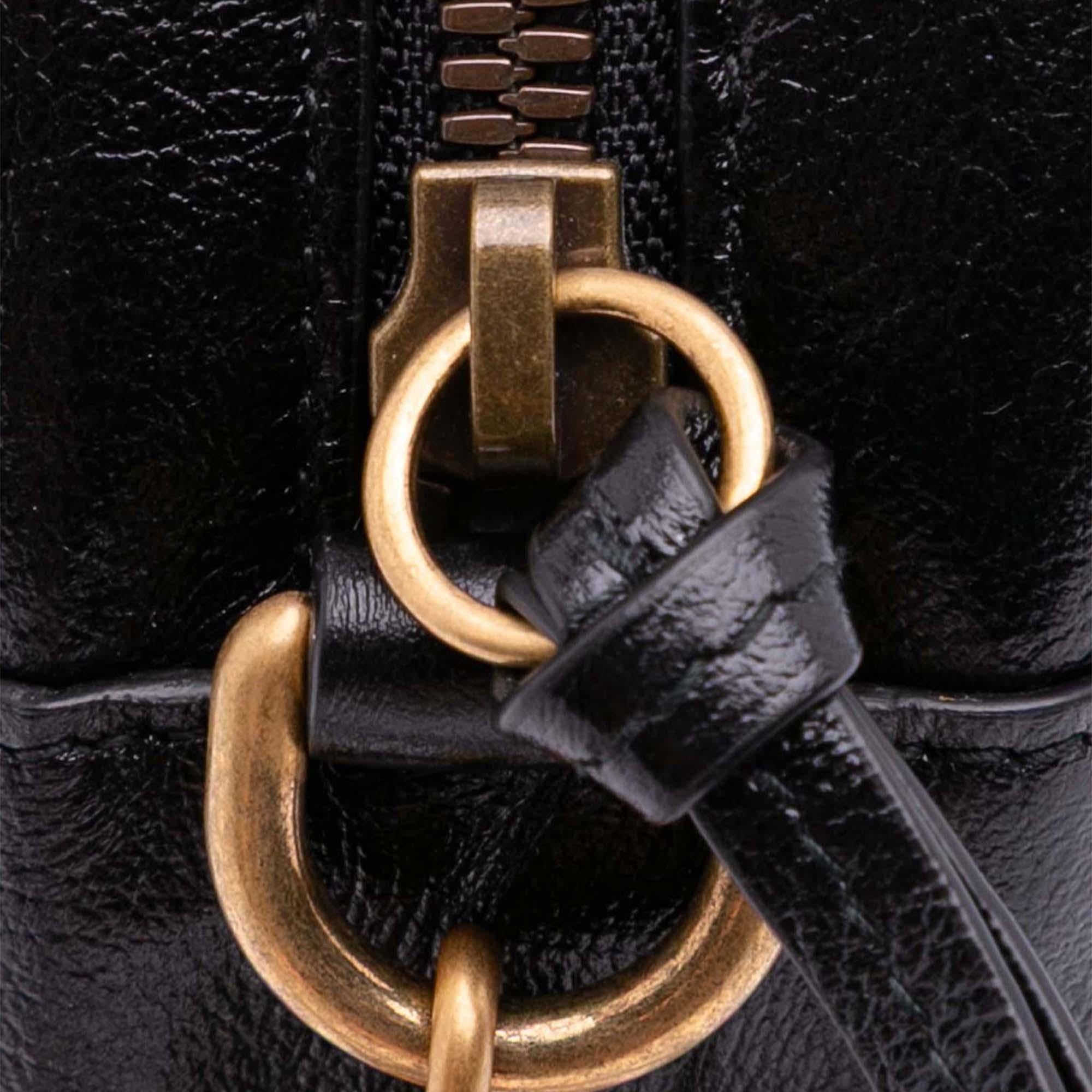 Gucci Mini GG Marmont Matelasse Leather Torchon Round Crossbody