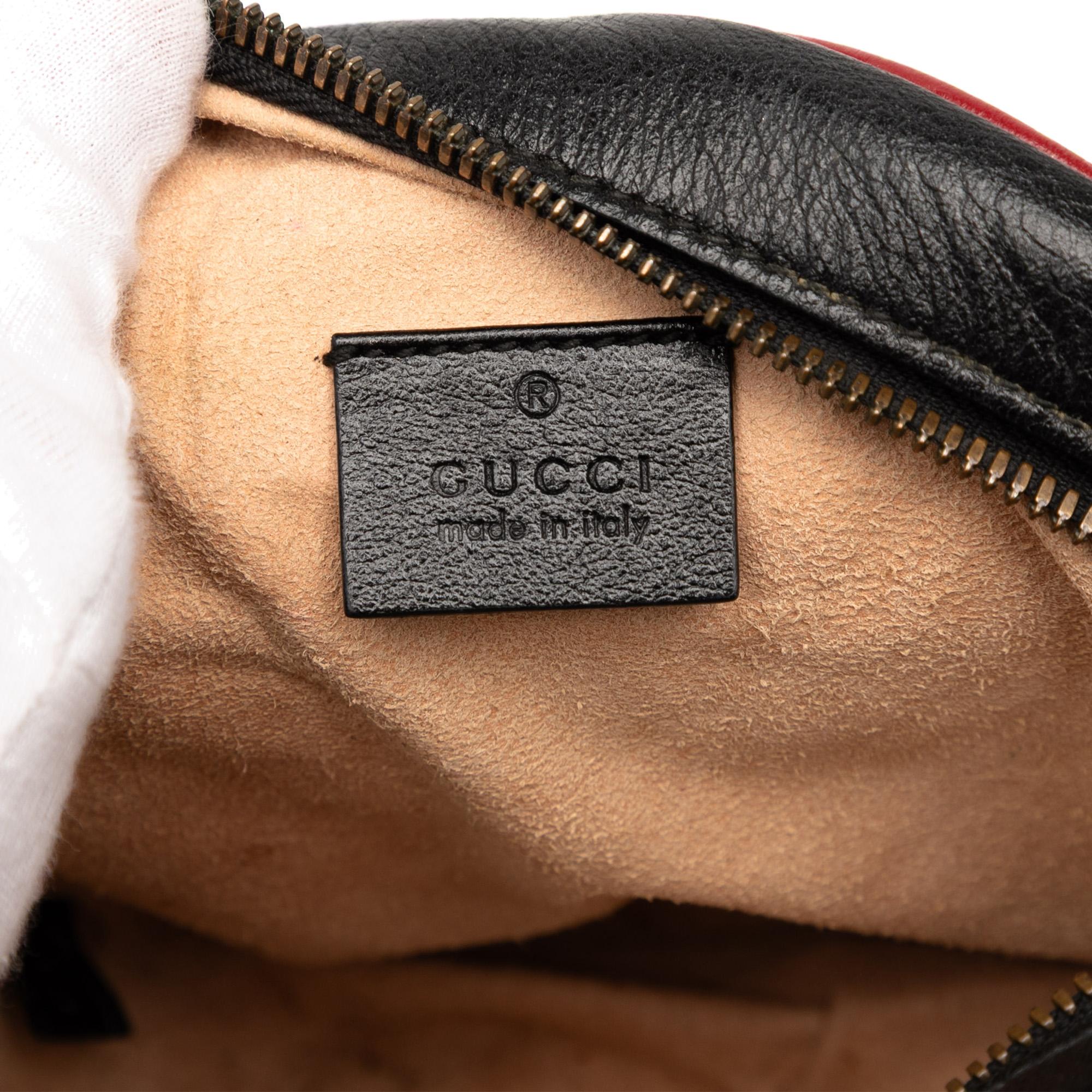 Gucci Mini GG Marmont Matelasse Leather Torchon Round Crossbody