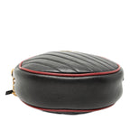 Gucci Mini GG Marmont Matelasse Leather Torchon Round Crossbody
