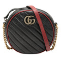 Gucci Mini GG Marmont Matelasse Leather Torchon Round Crossbody