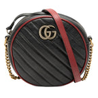 Gucci Mini GG Marmont Matelasse Leather Torchon Round Crossbody