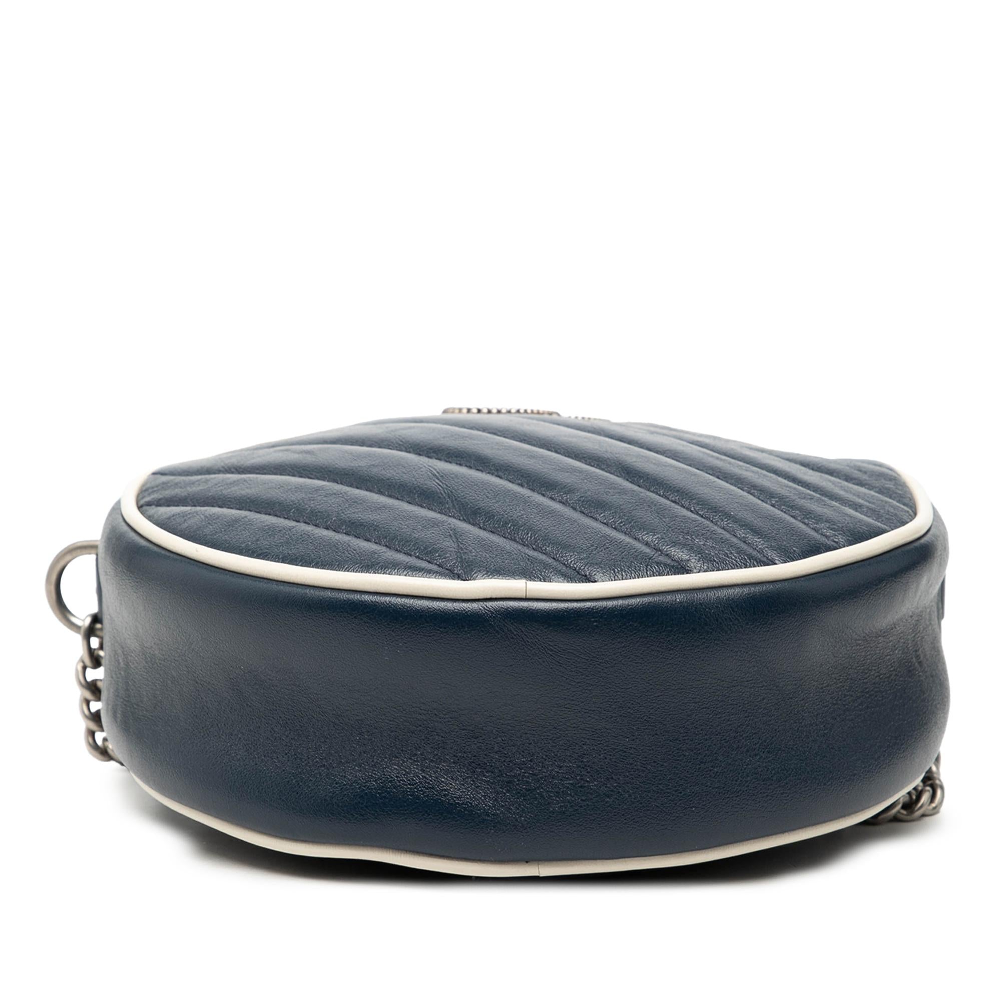 Gucci Mini GG Marmont Matelasse Leather Torchon Round Crossbody