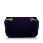 Gucci Mini GG Marmont Matelasse Velvet Crossbody Bag (SHG-30351)