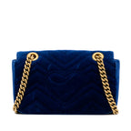 Gucci Mini GG Marmont Matelasse Velvet Crossbody (SHG-pu0QJn)