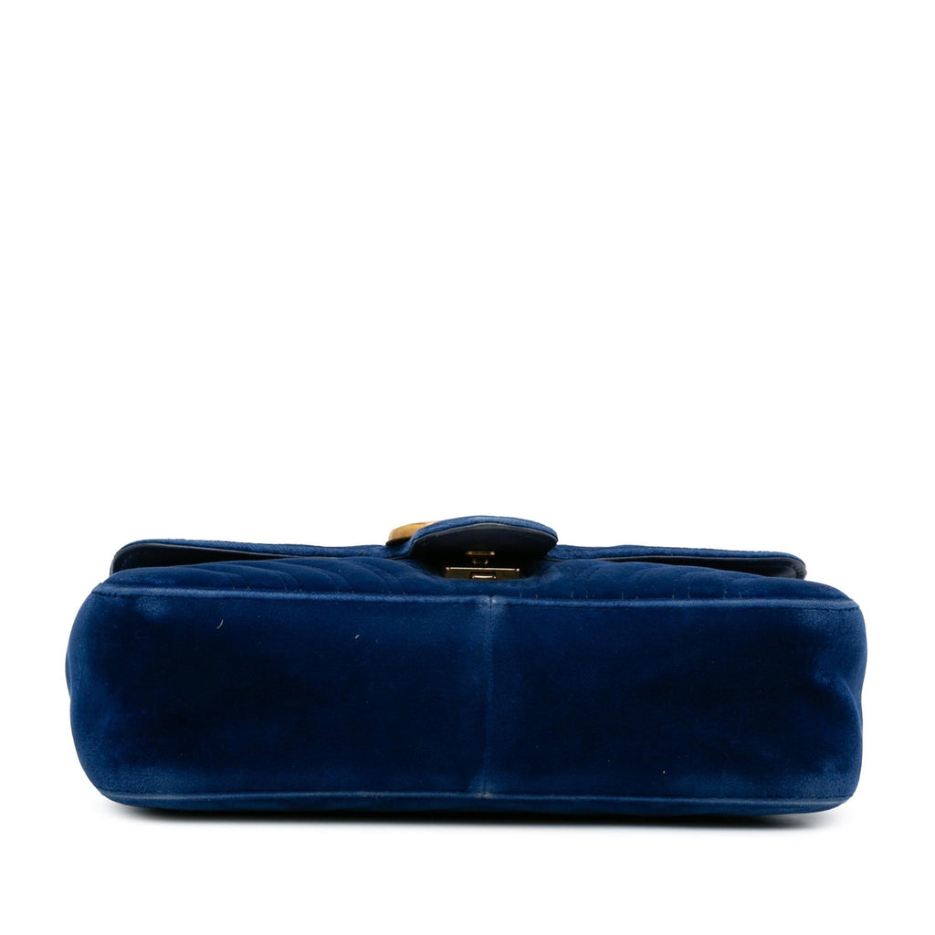 Gucci Mini GG Marmont Matelasse Velvet Crossbody (SHG-J4w2zv)