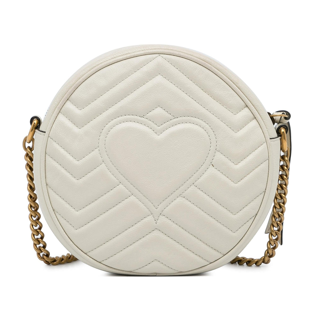 Gucci Mini GG Marmont Round Leather Crossbody Bag (SHG-Djif6j)