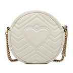 Gucci Mini GG Marmont Round Leather Crossbody Bag (SHG-Djif6j)