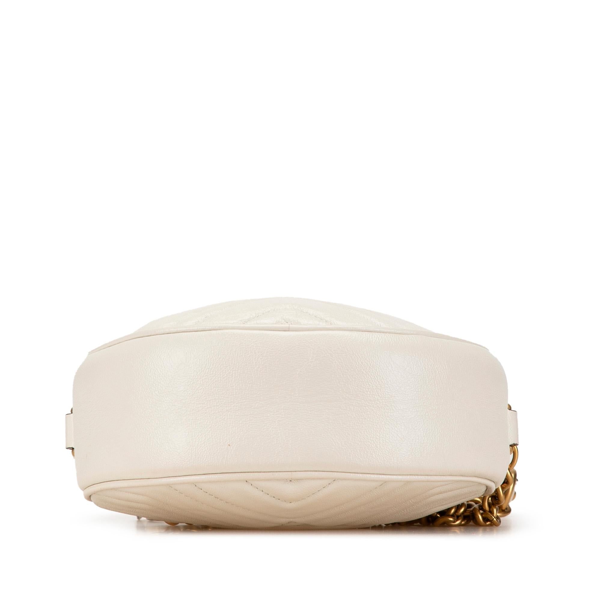 Gucci Mini GG Marmont Round Leather Crossbody