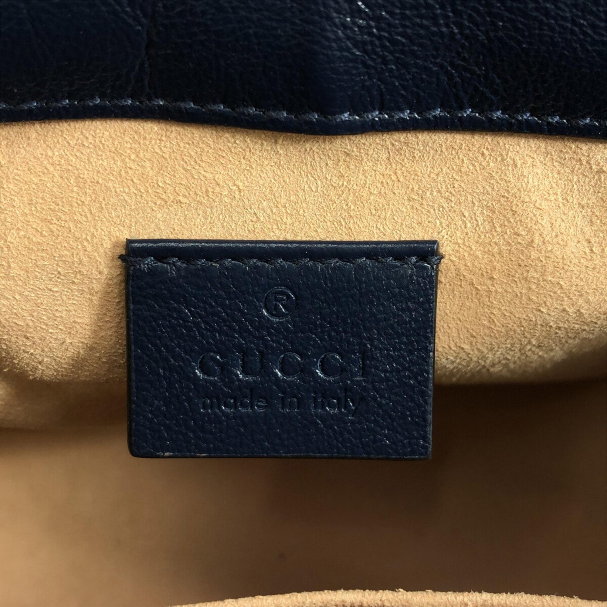 Gucci Mini GG Marmont Top Handle Bag (SHG-iCLrcQ)