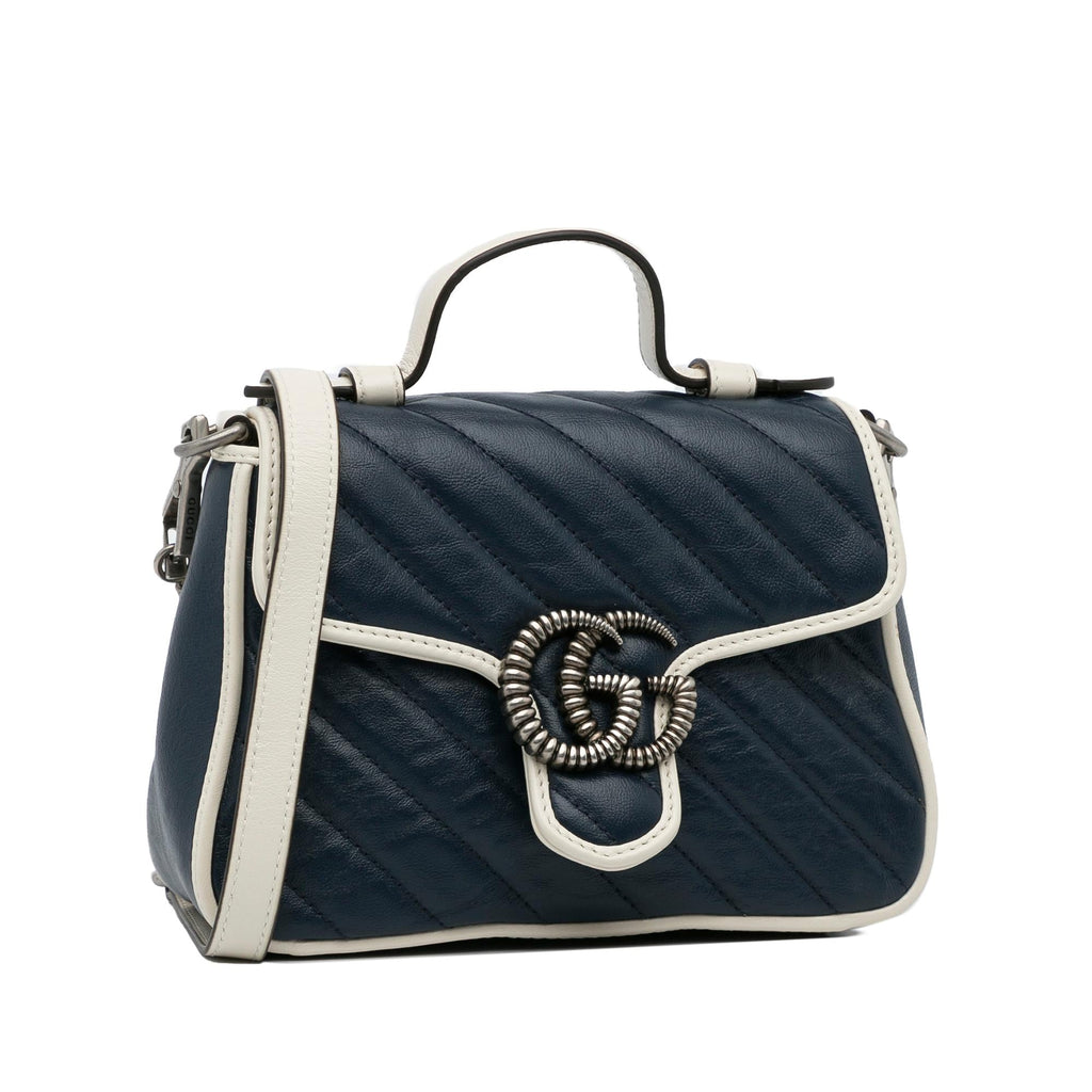 Gucci Mini GG Marmont Torchon Top Handle Bag (SHG-WZvkah)