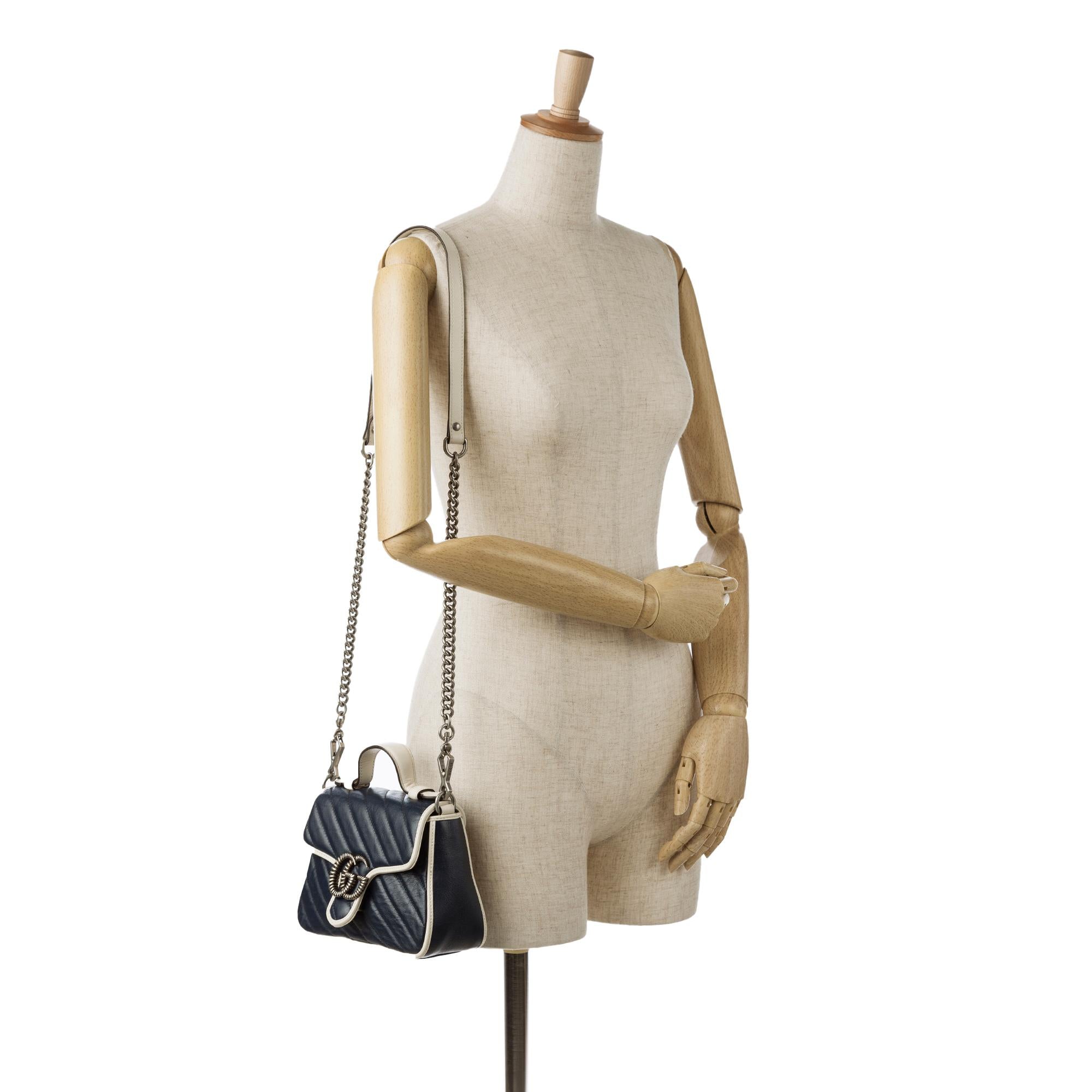 Gucci Mini GG Marmont Torchon Top Handle Bag (SHG-rHq7fo)