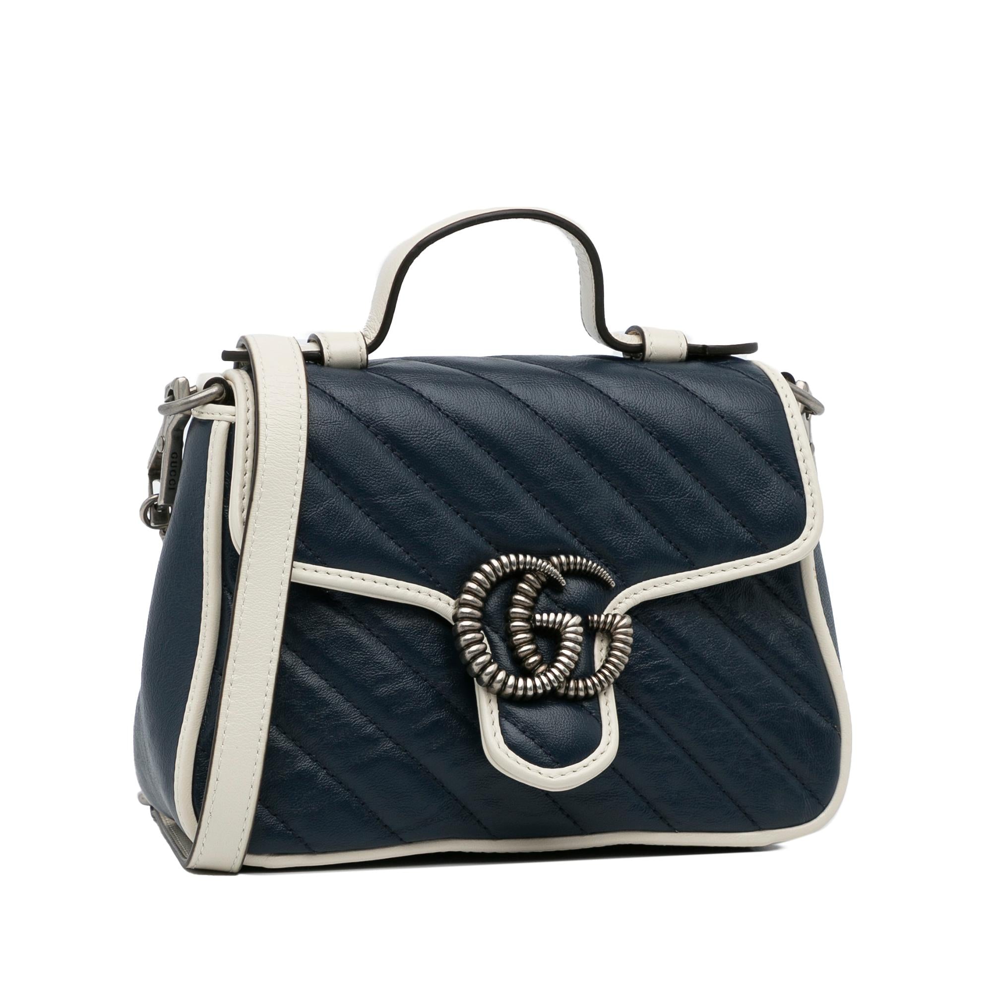 Gucci Mini GG Marmont Torchon Top Handle Bag (SHG-rHq7fo)