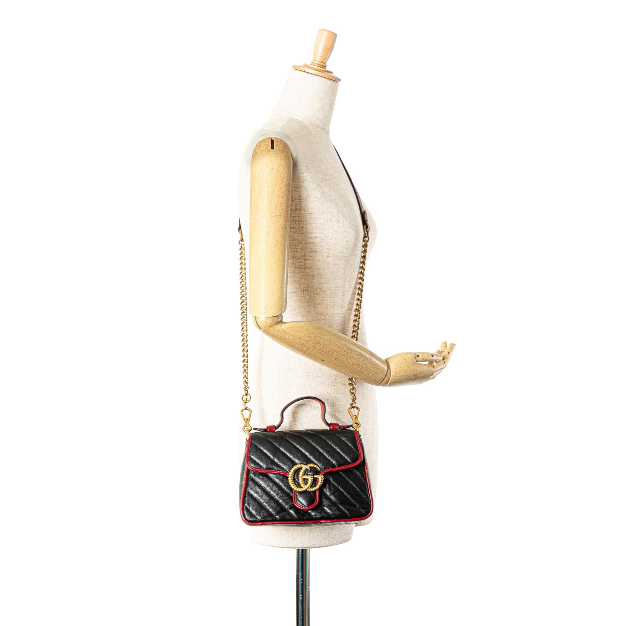 Gucci Mini GG Marmont Torchon Top Handle Bag