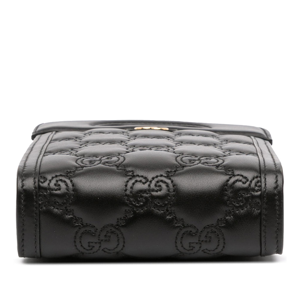 Gucci Mini GG Matelasse Leather Cut Out Handle Satchel