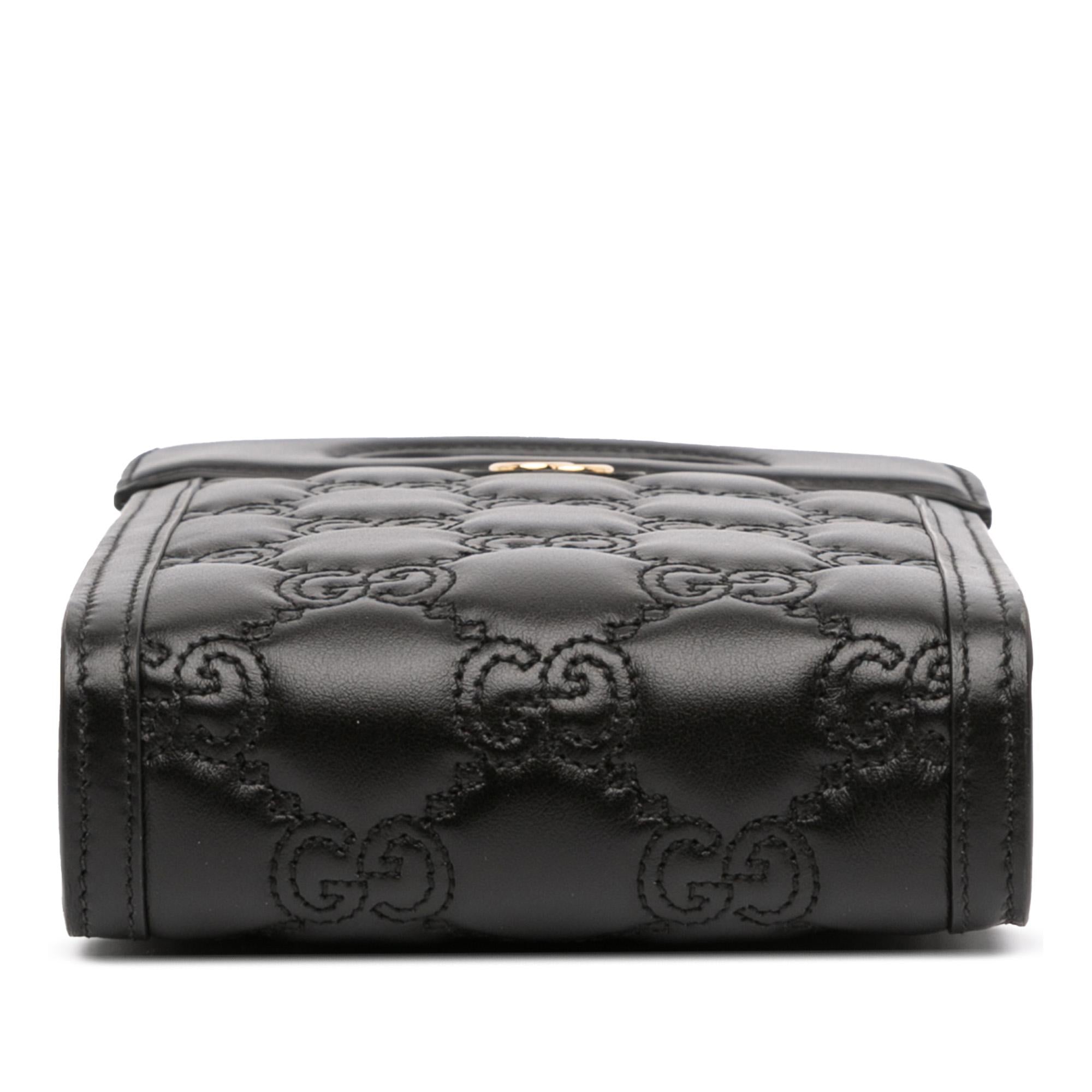 Gucci Mini GG Matelasse Leather Cut Out Handle Satchel