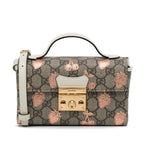 Gucci Mini GG Supreme Berry Padlock Satchel (SHG-0xk6RT)