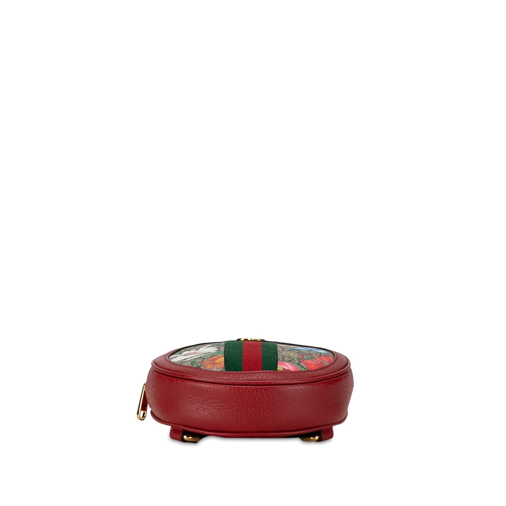 Gucci Mini GG Supreme Flora Round Ophidia Backpack