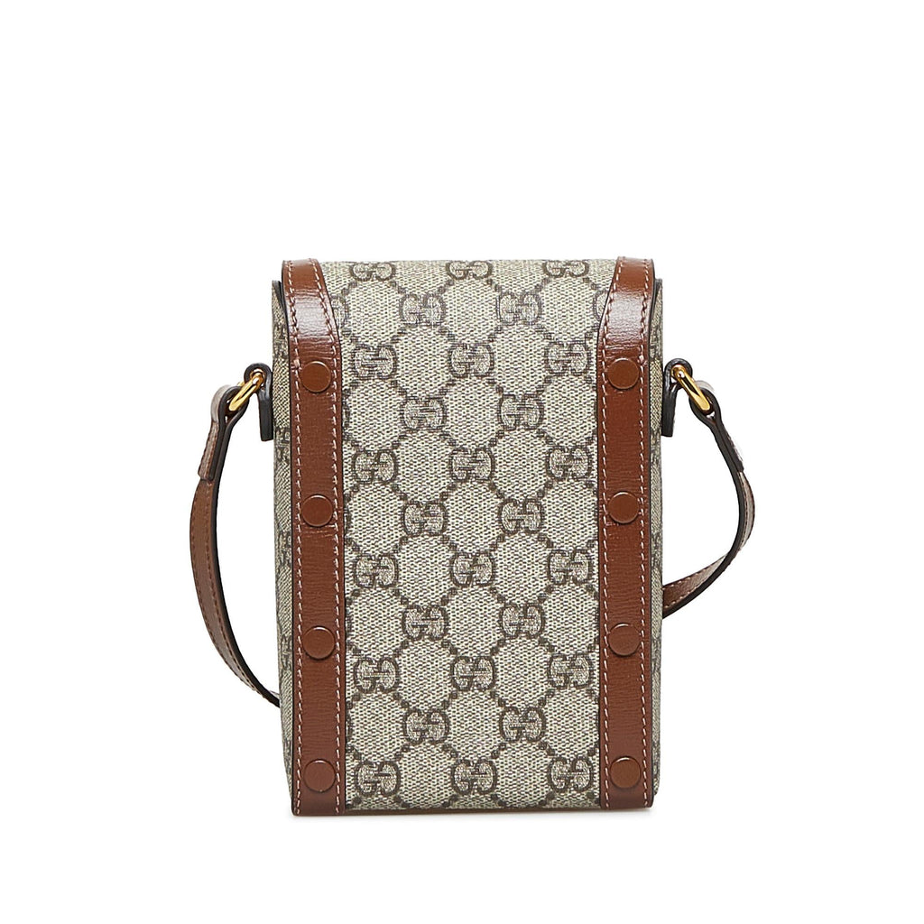 Gucci Mini GG Supreme Horsebit 1955 Crossbody Bag (SHG-UTCgC3)