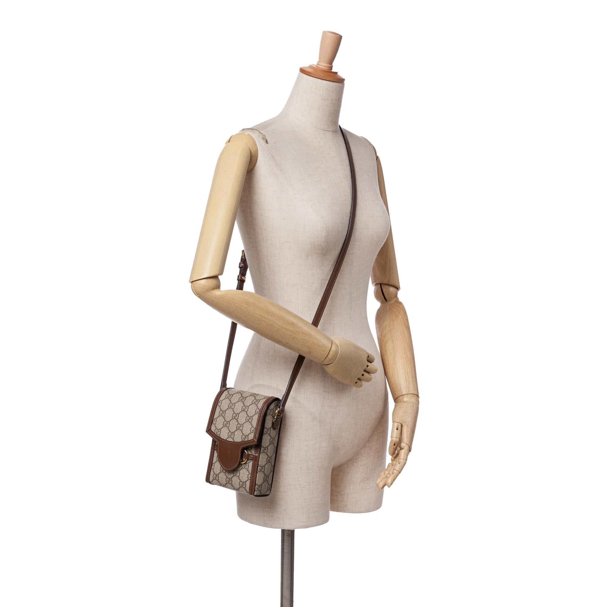 Gucci Mini GG Supreme Horsebit 1955 Crossbody
