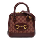 Gucci Mini GG Supreme Horsebit 1955 Top Handle Bag