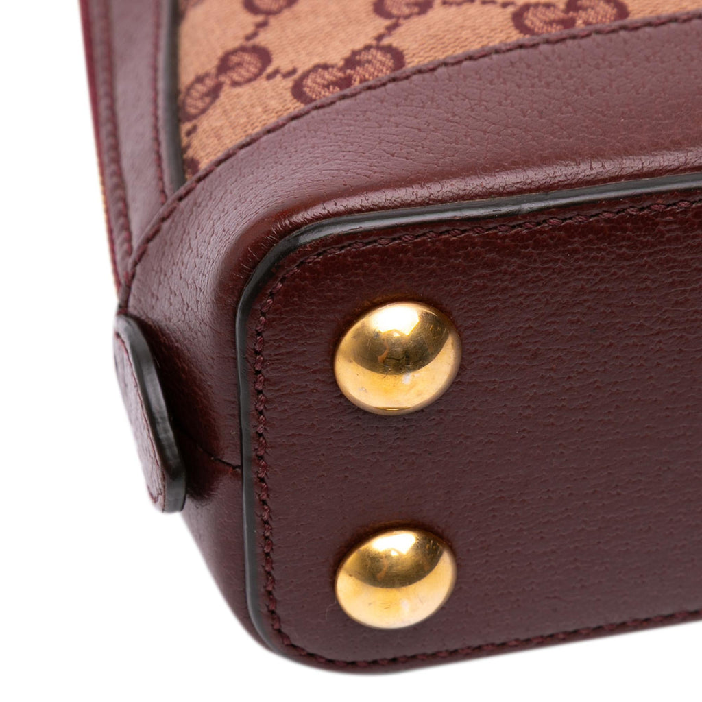 Gucci Mini GG Supreme Horsebit 1955 Top Handle Bag