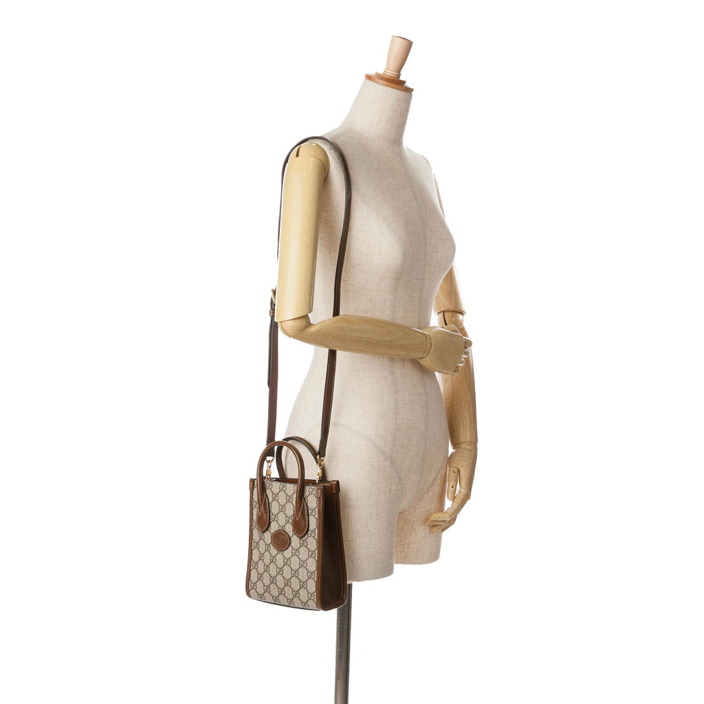 Gucci Mini GG Supreme Interlocking G Satchel
