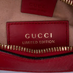 Gucci Mini GG Supreme Kingsnake Heart Embroidered Camera Bag
