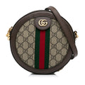 Gucci Mini GG Supreme Round Ophidia Crossbody (SHG-aFu3qu)