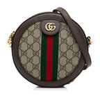 Gucci Mini GG Supreme Round Ophidia Crossbody (SHG-aFu3qu)