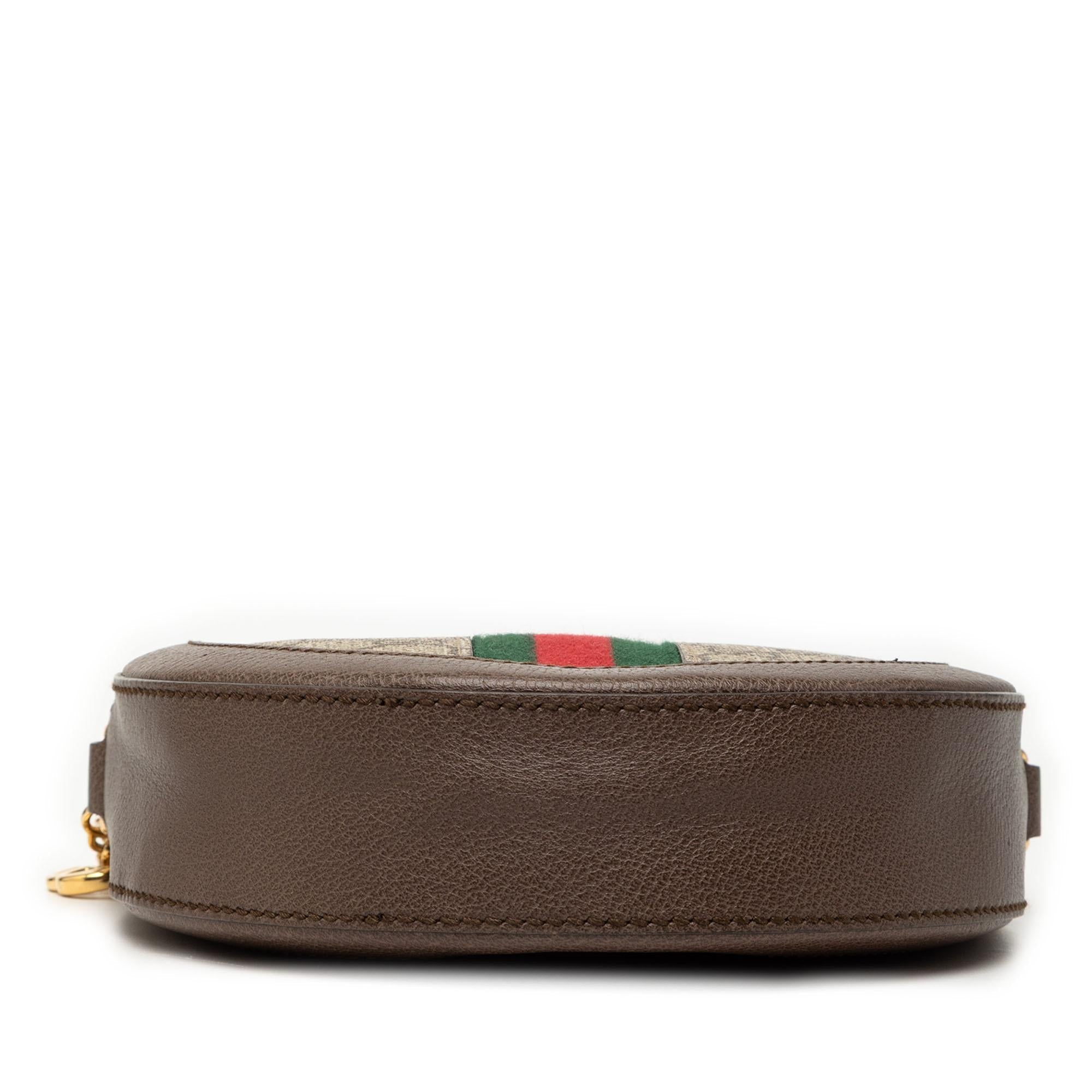 Gucci Mini GG Supreme Web Ophidia Round Crossbody