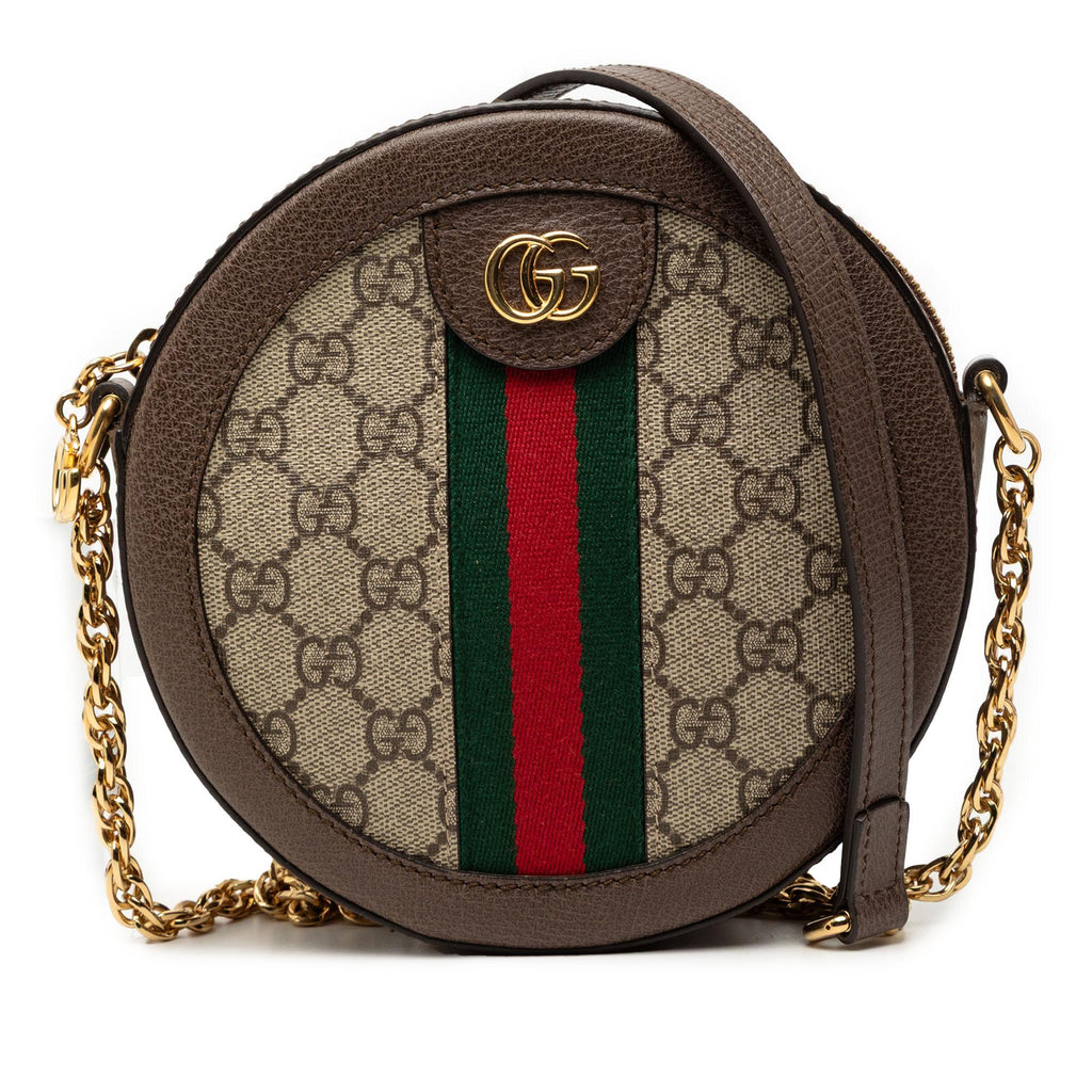 Gucci Mini GG Supreme Web Ophidia Round Crossbody