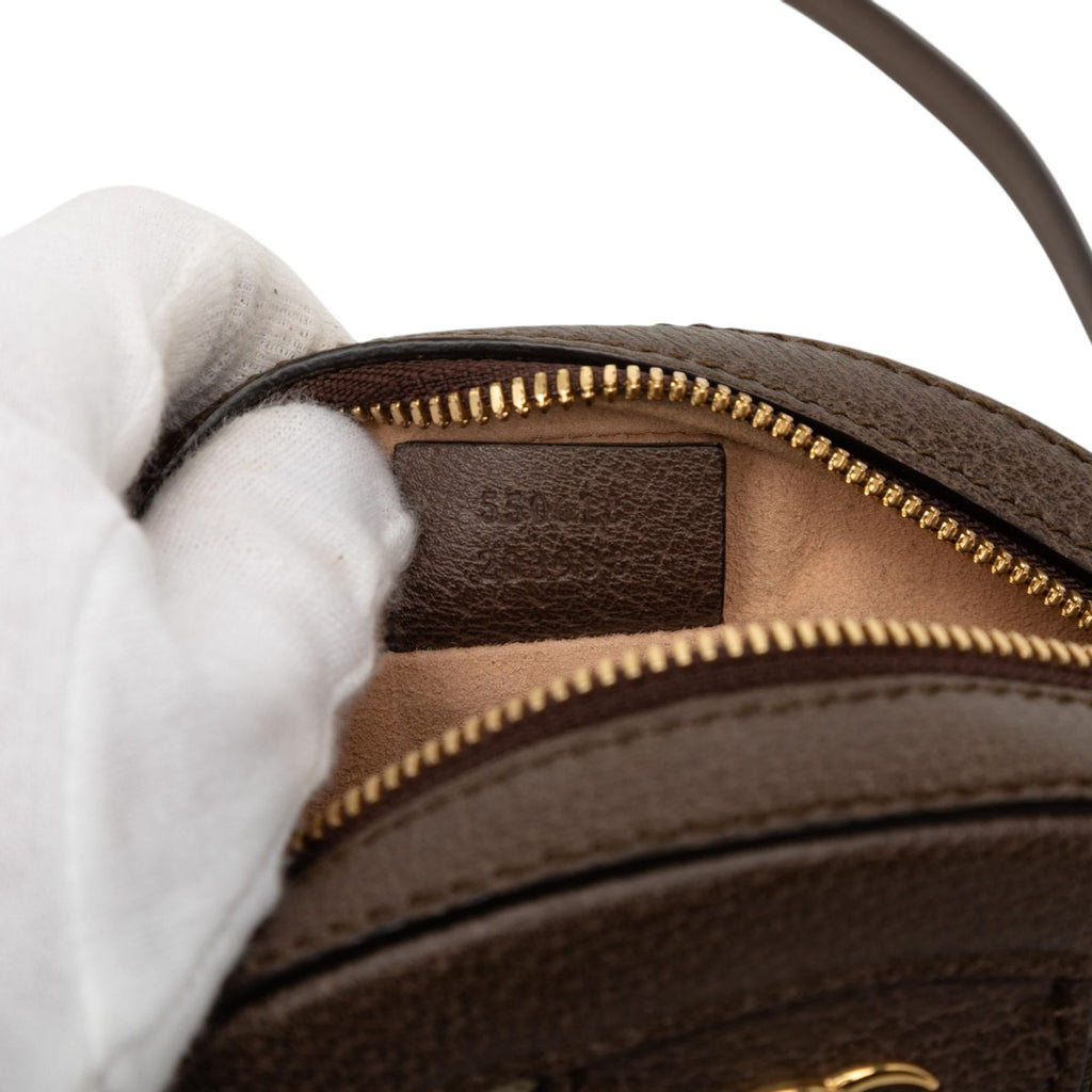 Gucci Mini GG Supreme Web Ophidia Round Crossbody