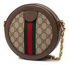 Gucci Mini GG Supreme Web Ophidia Round Crossbody