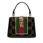 Gucci Mini GG Velvet Sylvie Satchel (SHG-f0os8k)
